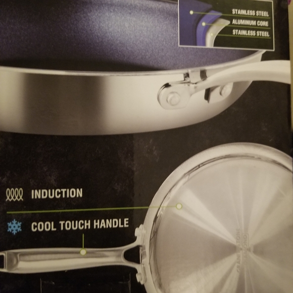 Granitestone Diamond PRO Stainless Steel Tri-Ply Non-Stick Saute Pans 2p… - Picture 8 of 10